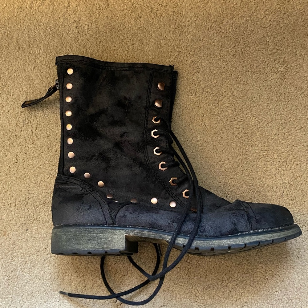 Roxy black combat boots